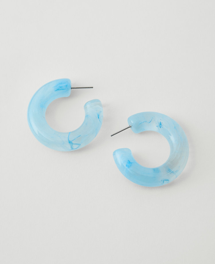 Enamel Hoop Earrings