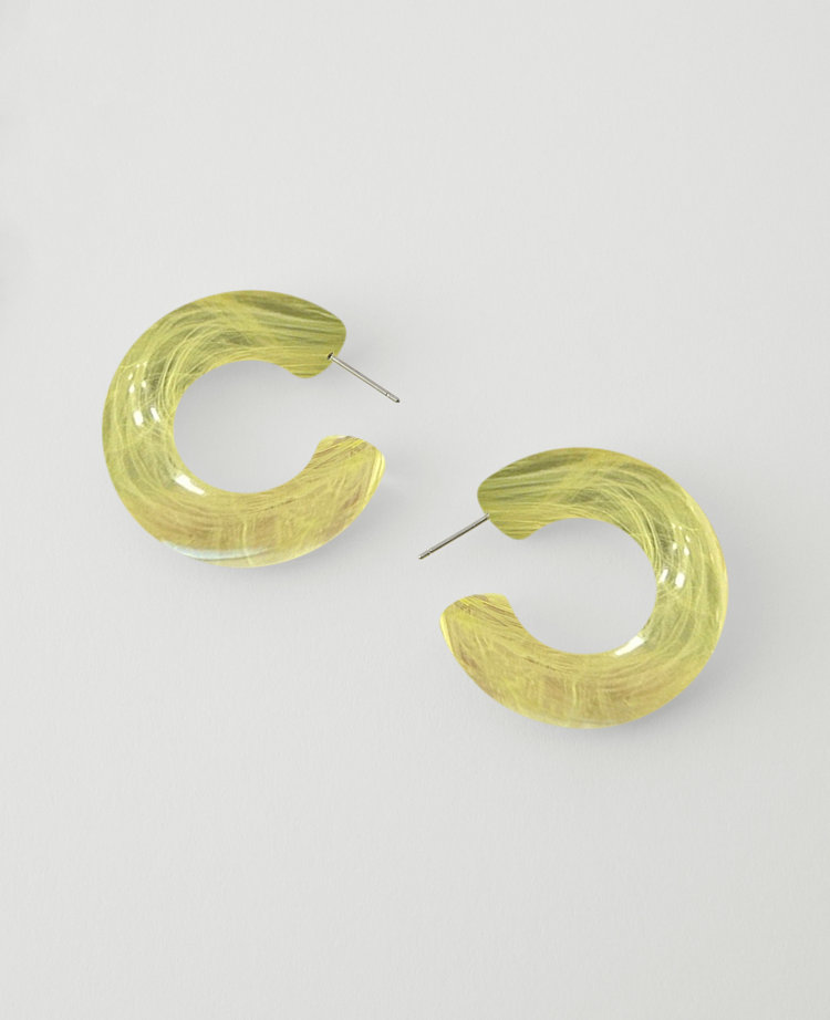 Enamel Hoop Earrings