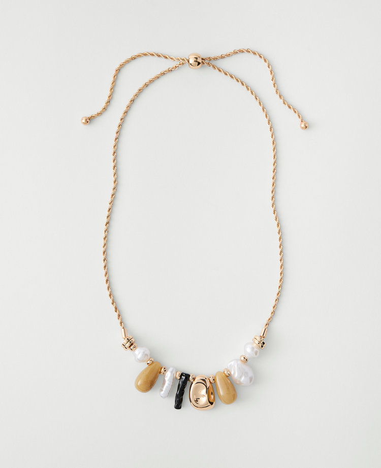 Mixed Stone Pendant Necklace