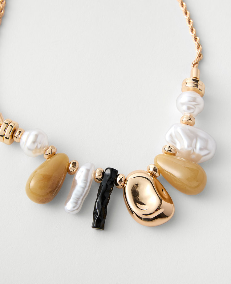 Mixed Stone Pendant Necklace