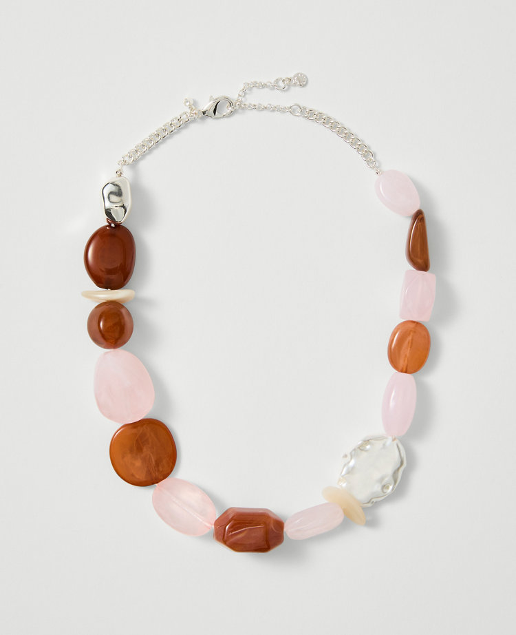 Stone Pearl Statement Necklace