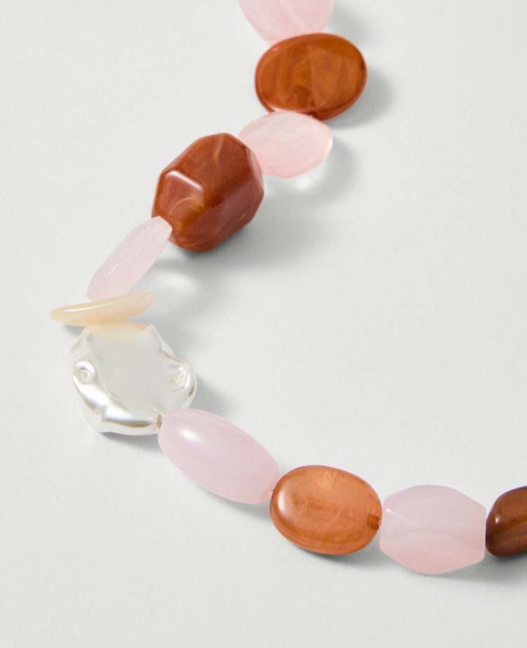 Stone Pearl Statement Necklace
