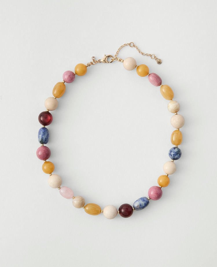 Mixed Stone Statement Necklace