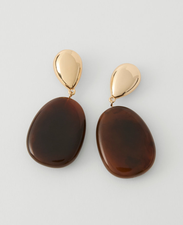 Double Stone Drop Earrings