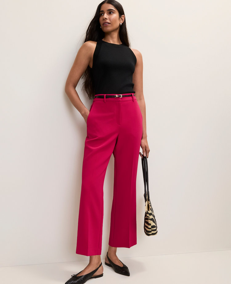 The Petite Flare Ankle Pant in Fluid Crepe carousel Product Image 4