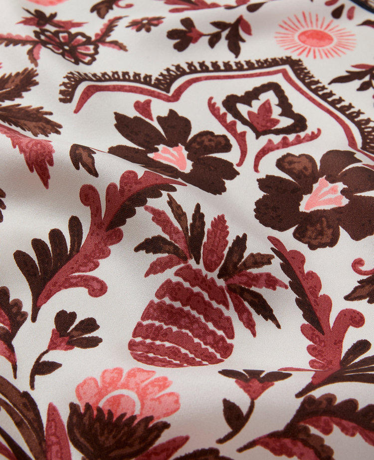 Palm Print Silk Scarf