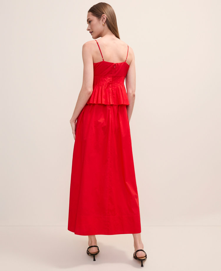 Petite Pleated Peplum Maxi Dress carousel Product Image 2