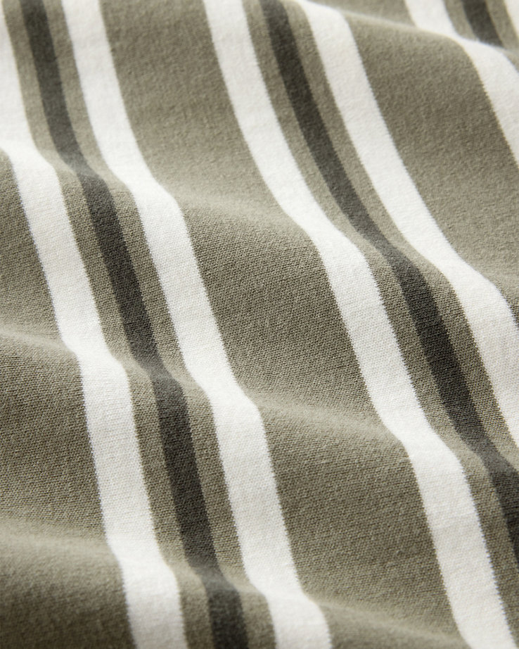 Haven Well With Organic Cotton Interlock Stripe Midi Knot Dress