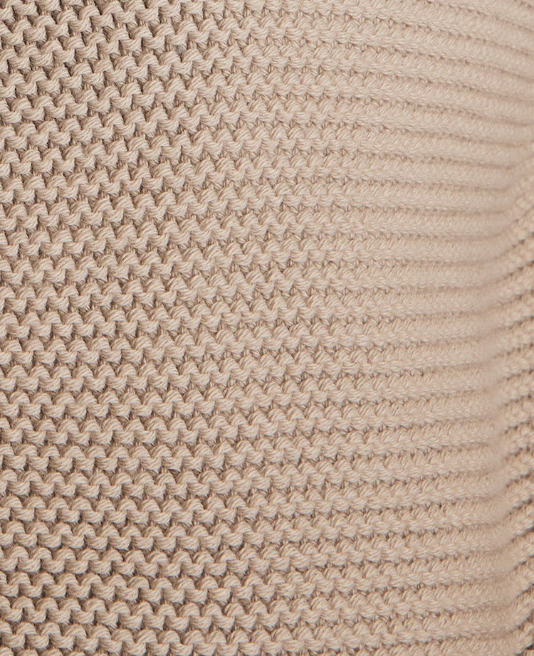 Ann Taylor Haven Well Within Organic Cotton Link Stitch Cardigan Taupe Women's