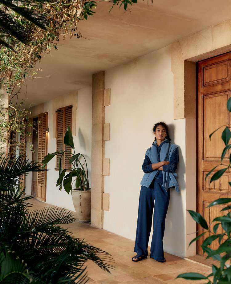 Haven Well Within Indigo Cotton Terry Hoodie