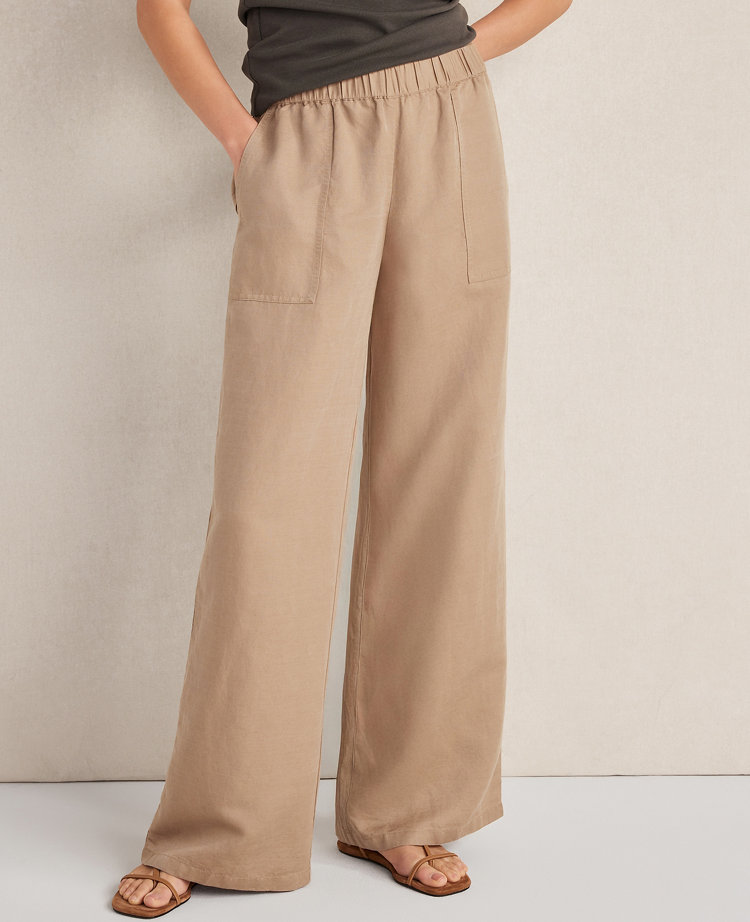 Haven Well Within Linen Blend Dobby Wide Leg Pants