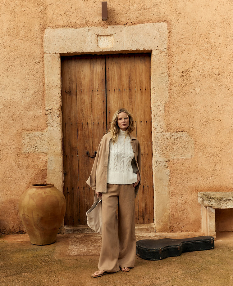 Haven Well Within Linen Blend Dobby Wide Leg Pants