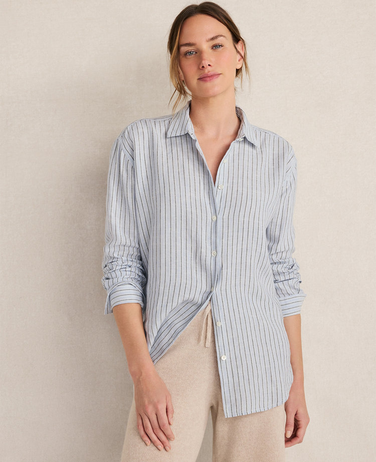 Haven Well Within The Daily Shirt in Linen Stripe