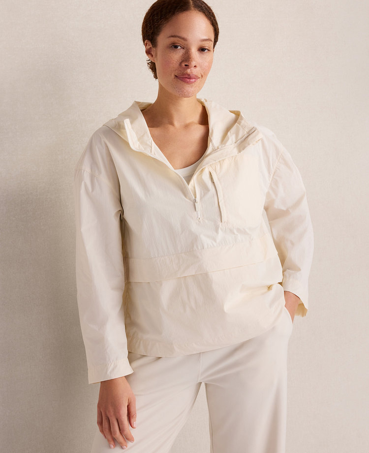 Haven Well Within Crinkle Nylon Half-Zip Hooded Jacket