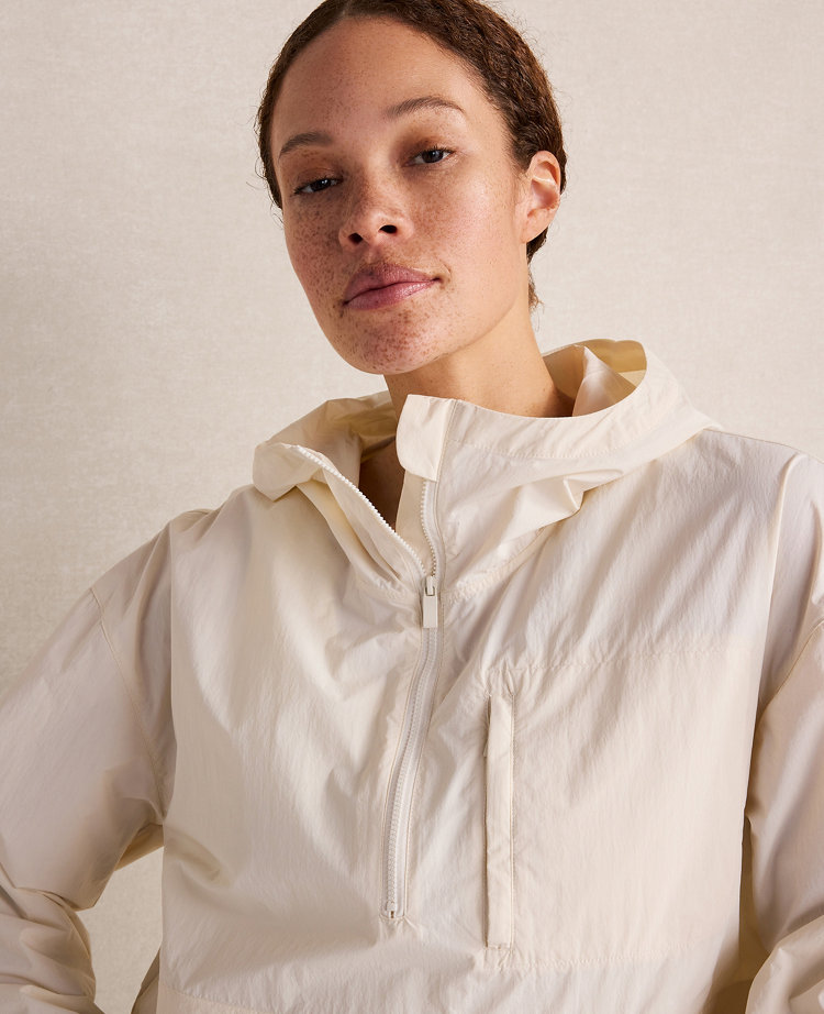 Haven Well Within Crinkle Nylon Half-Zip Hooded Jacket