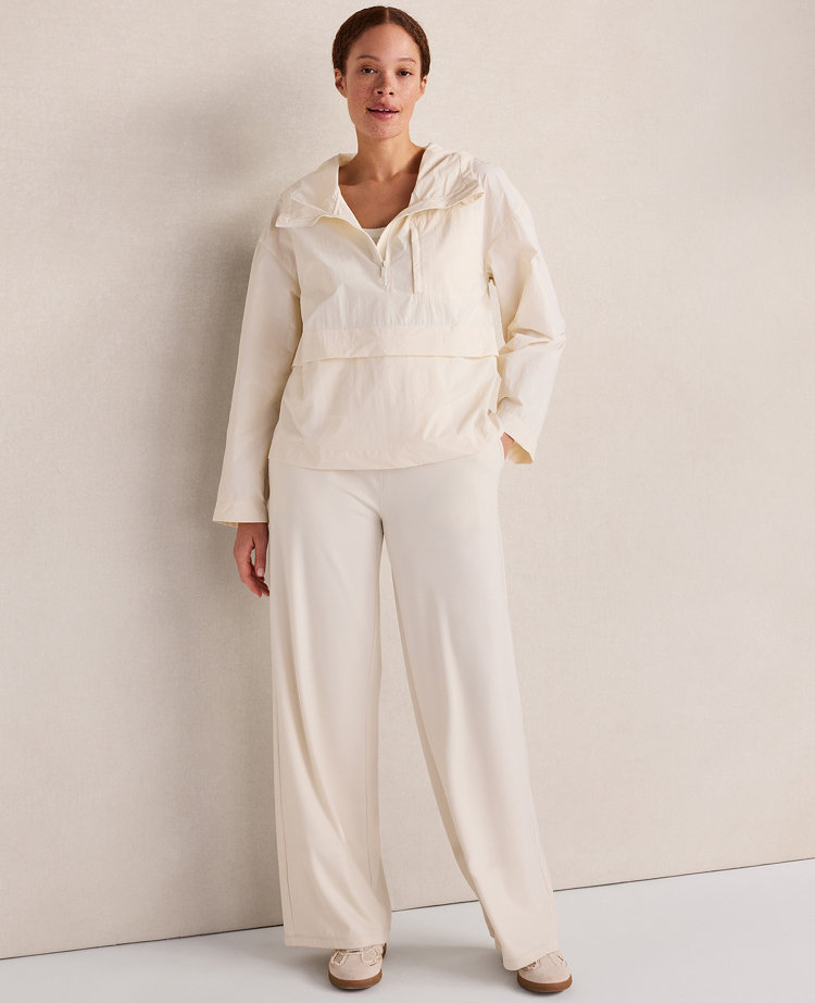 Haven Well Within Crinkle Nylon Half-Zip Hooded Jacket