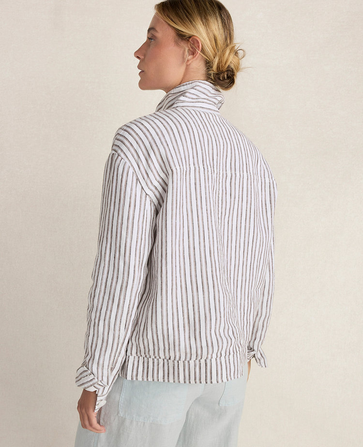 Haven Well Within Everweave Linen Stripe Boxy Jacket