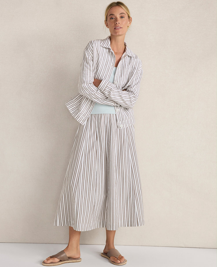 Haven Well Within Everweave Linen Stripe Boxy Jacket