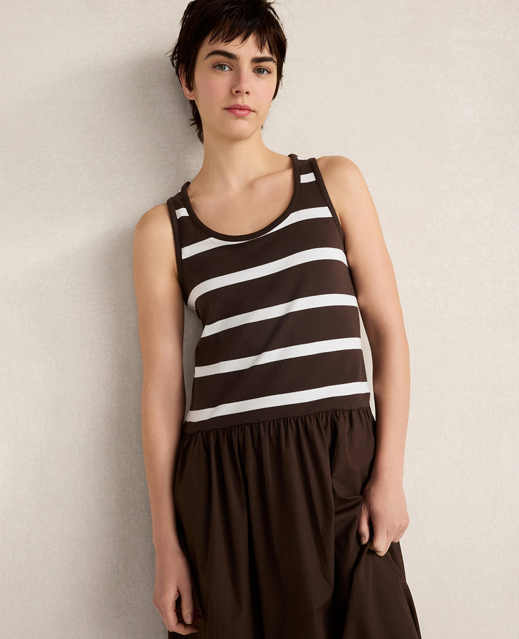 Haven Well Within Organic Cotton Stripe Midi Dress