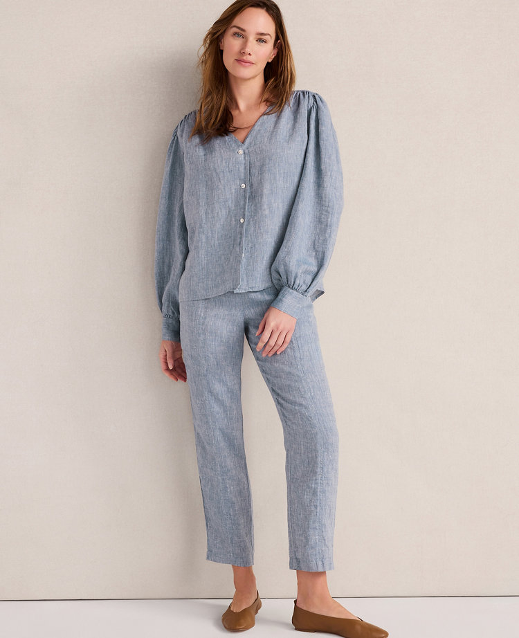 Haven Well Within Linen V-Neck Blouse