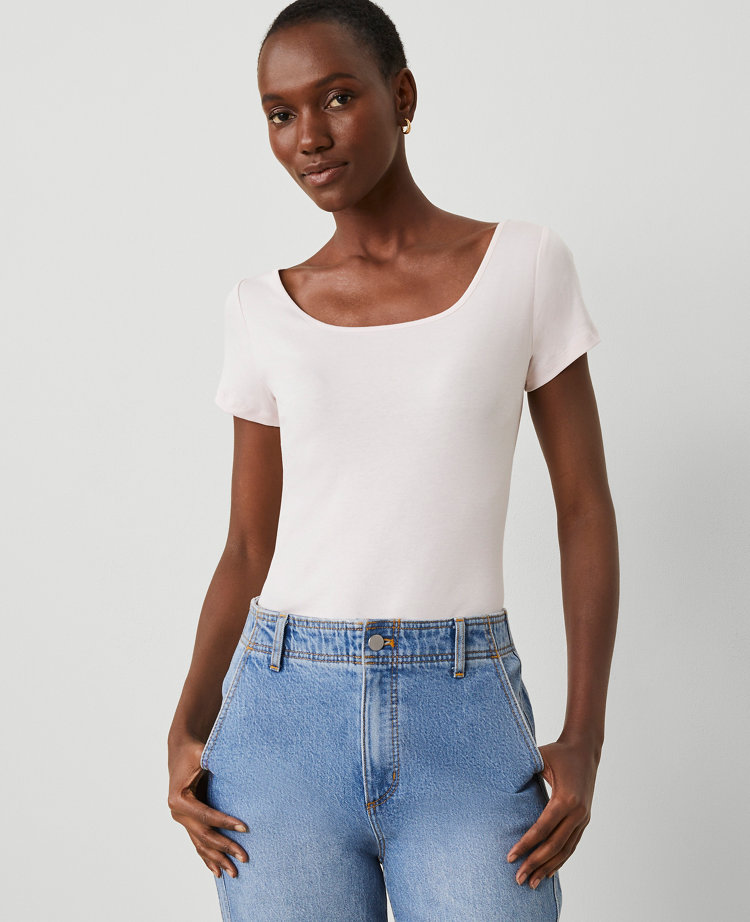 Petite Square Neck Tee