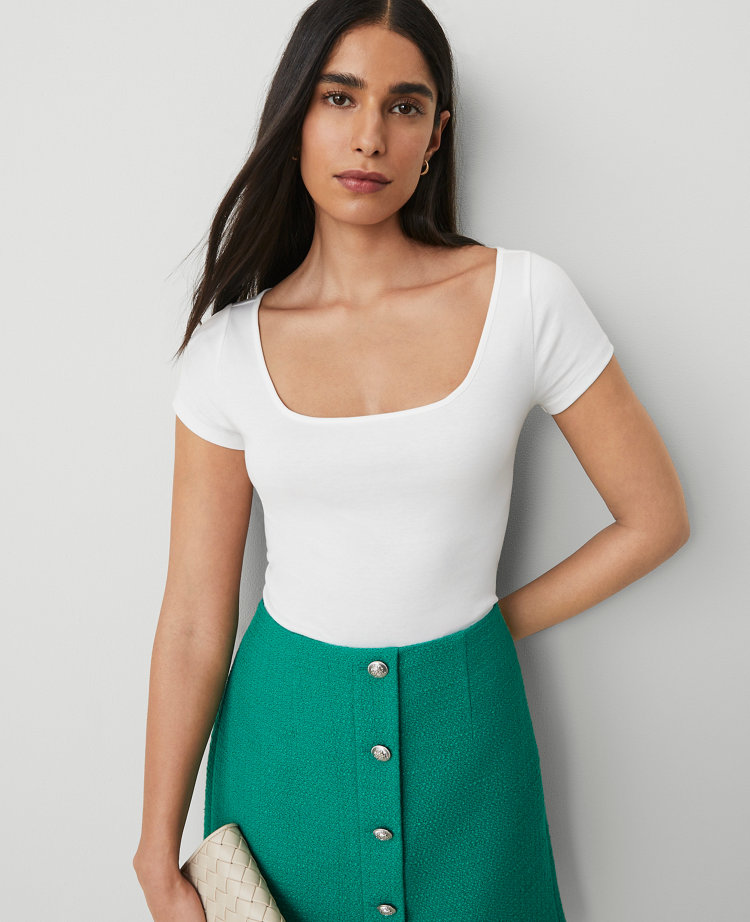 Petite Square Neck Tee