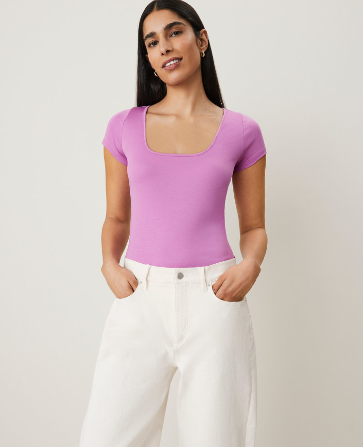Petite Square Neck Tee