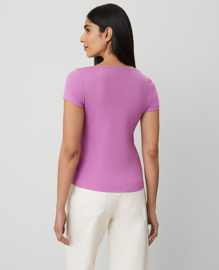 Petite Square Neck Tee