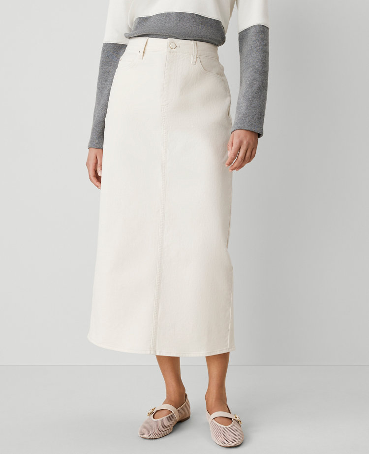 Petite Weekend Collection Denim Column Skirt