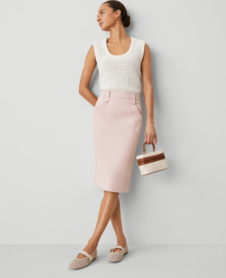 Petite Weekend Collection Cargo Pencil Skirt