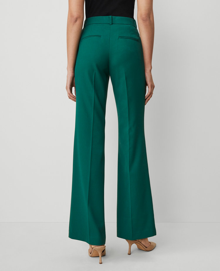 The Flare Trouser Pant in Textured Drape — Curvy Fit