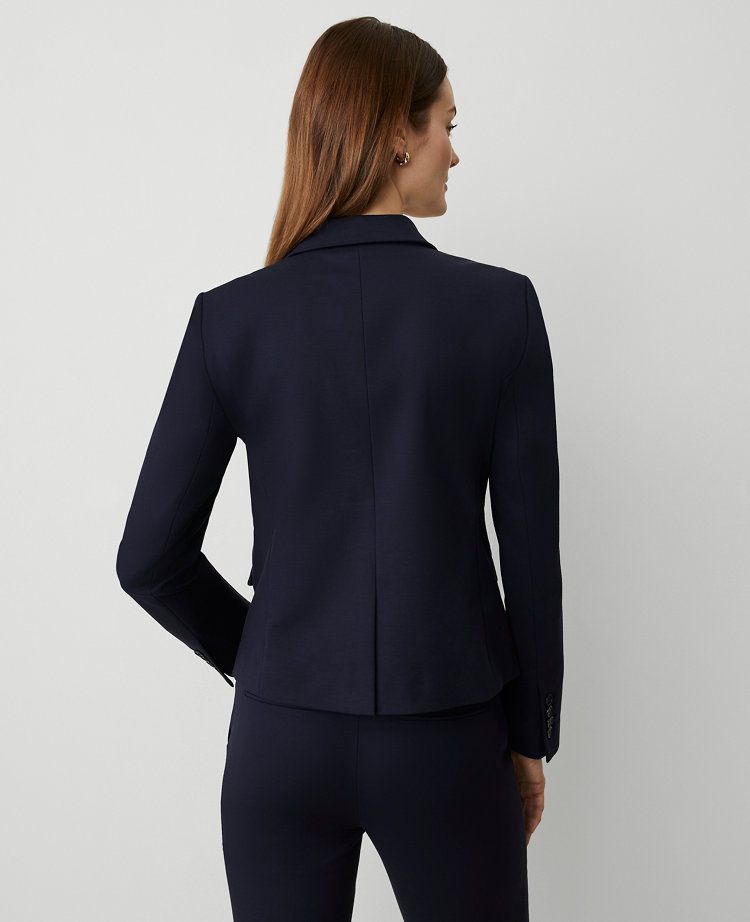 Ann Taylor The Petite One-Button Blazer Stretch Cotton Women's