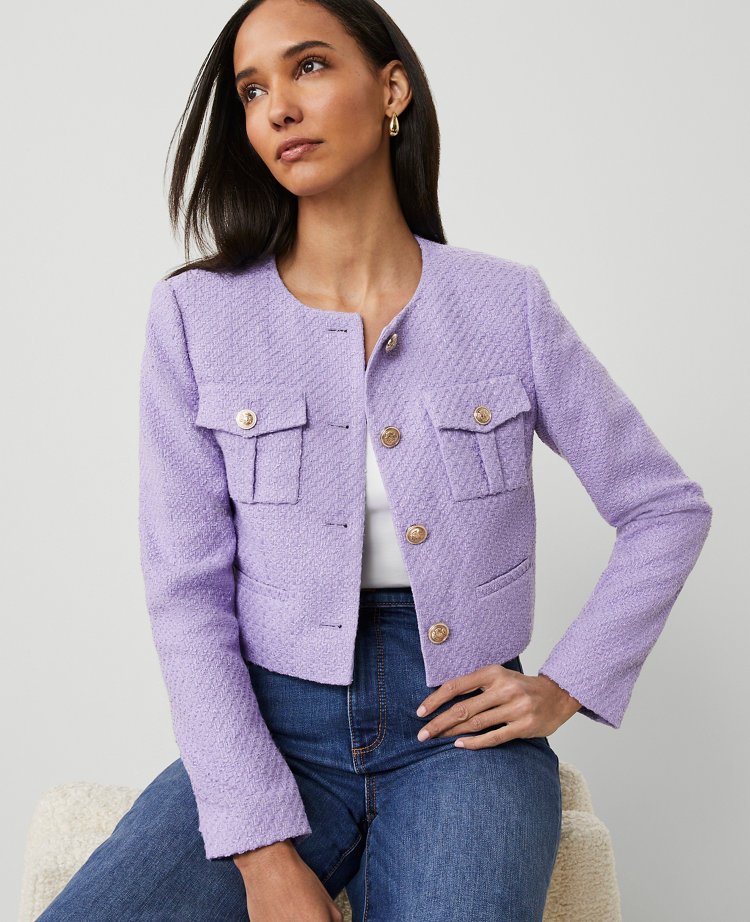 Petite Tweed Patch Pocket Jacket