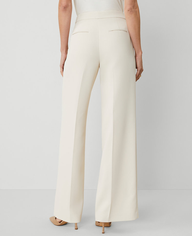 The Side-Zip Wide-Leg Pant in Fluid Crepe