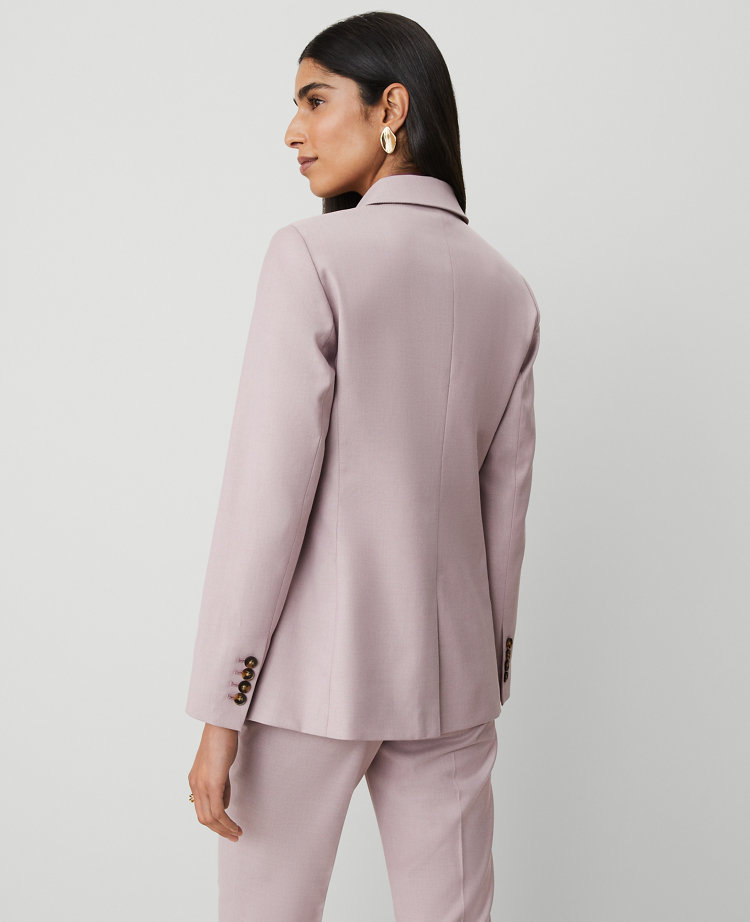 The Petite Long Notched One Button Blazer