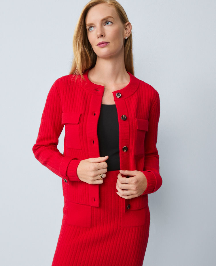 Ribbed Sweater Jacket