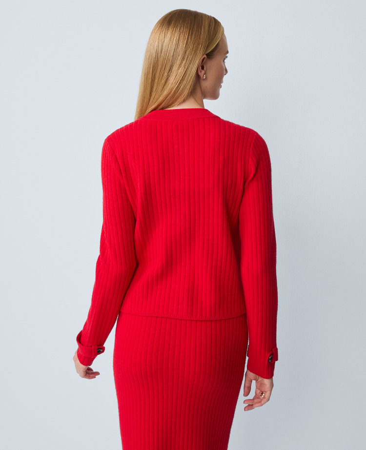 Ribbed Sweater Jacket