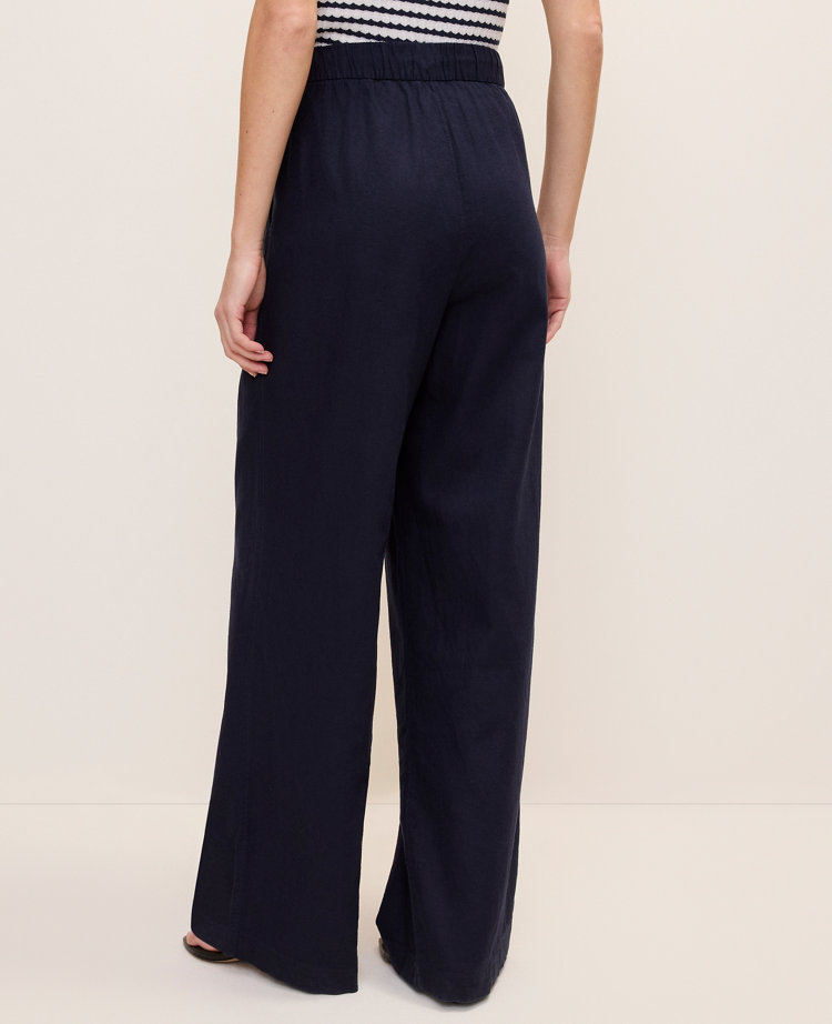 Easy Fit Wide-Leg Pant in Linen Blend