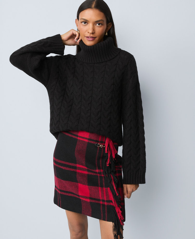 Weekend Collection Cable Turtleneck Sweater