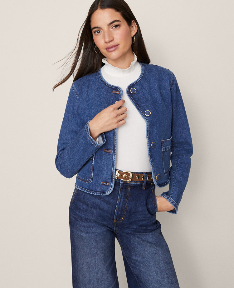 Weekend Collection Crew Neck Denim Jacket