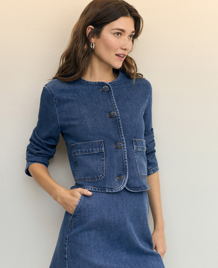 Weekend Collection Crew Neck Denim Jacket