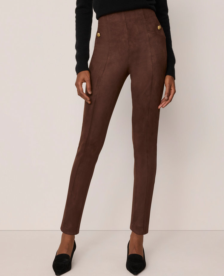 The Polished Legging in Faux Suede
