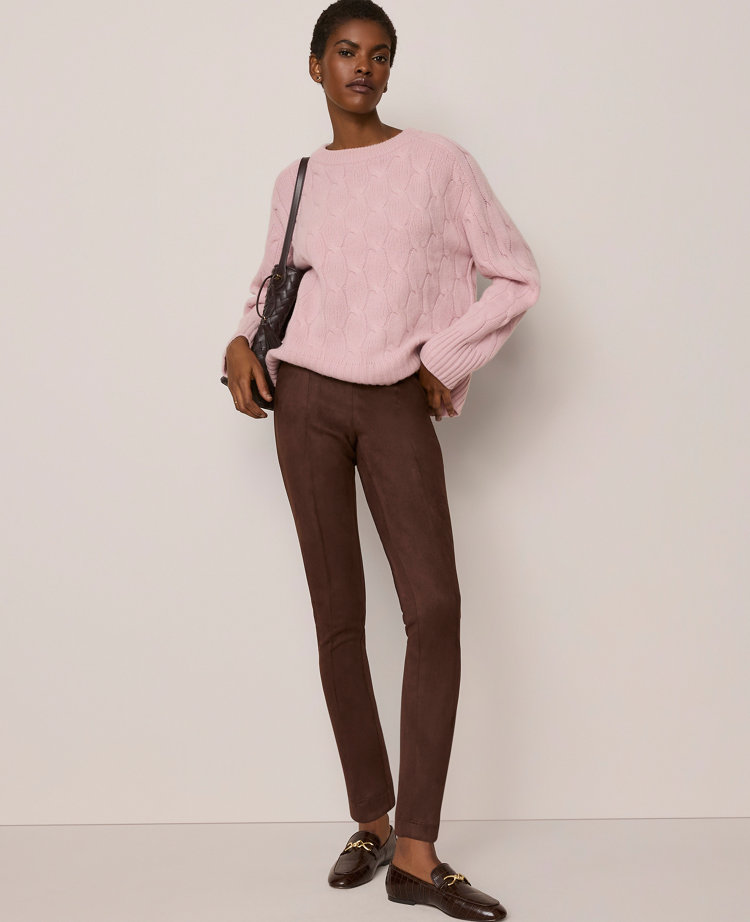 The Polished Legging in Faux Suede