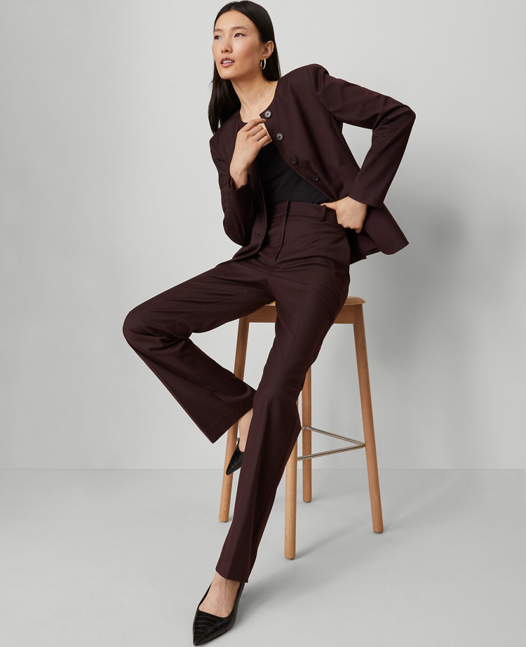 The High Rise Slim Trouser in Seasonless Stretch