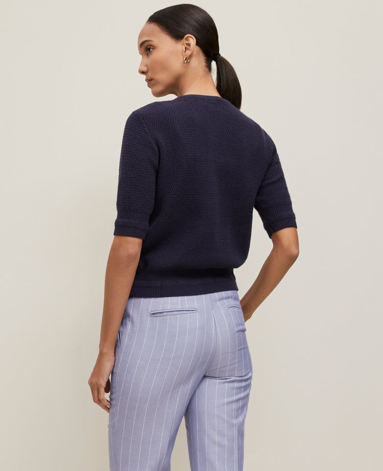 Petite Blouson Sleeve Stitch Cardigan