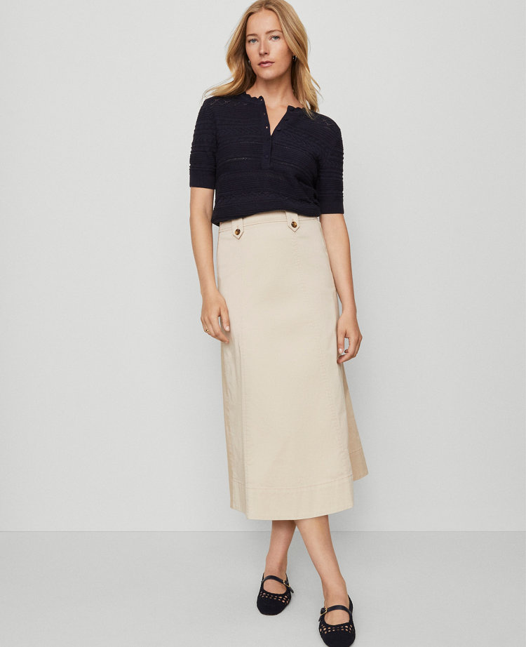 Weekend Collection Sateen Full  Midi Skirt