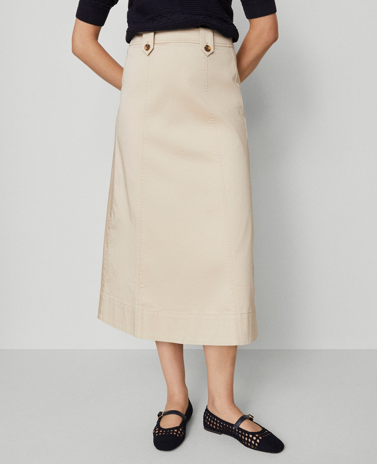 Weekend Collection Sateen Full  Midi Skirt