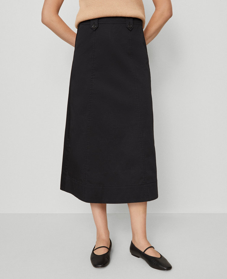Weekend Collection Sateen Full  Midi Skirt