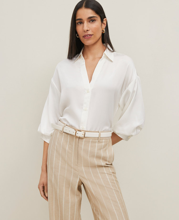 Petite Blouson Sleeve Shirt