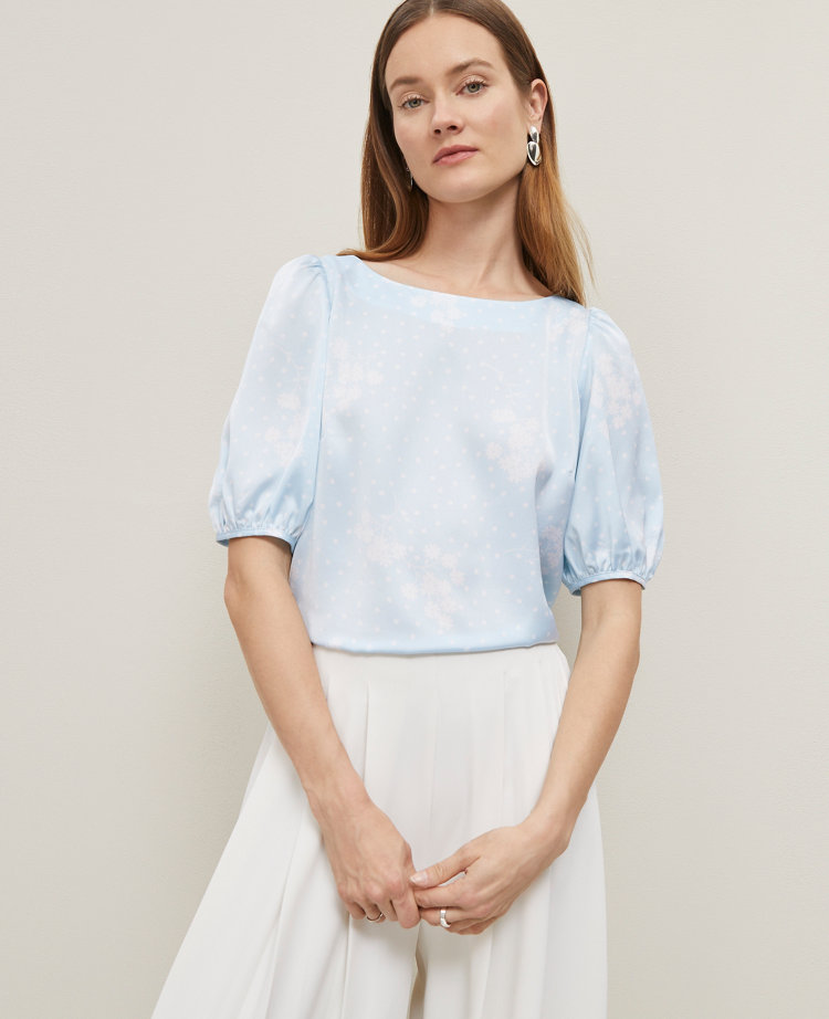 Petite Floral Boatneck Popover